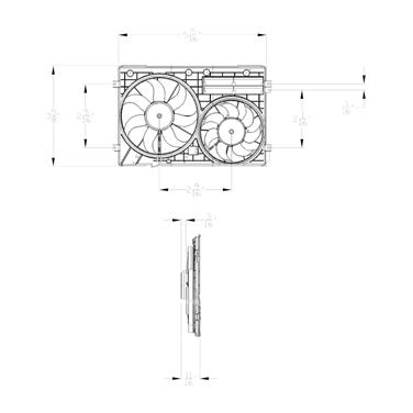 Dual Radiator and Condenser Fan Assembly TY 622820