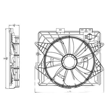 Dual Radiator and Condenser Fan Assembly TY 622930