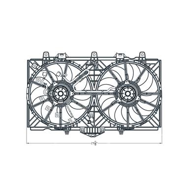 Dual Radiator and Condenser Fan Assembly TY 623080