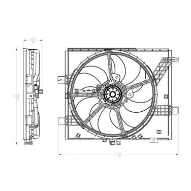 Dual Radiator and Condenser Fan Assembly TY 623090