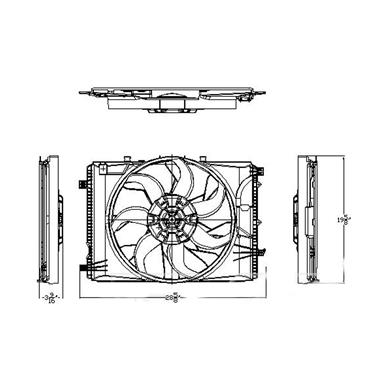 Dual Radiator and Condenser Fan Assembly TY 623130