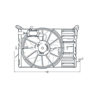 Dual Radiator and Condenser Fan Assembly TY 623140