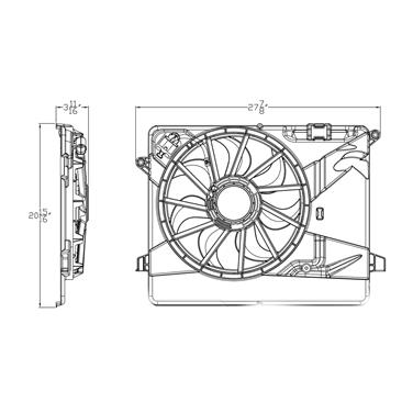 Dual Radiator and Condenser Fan Assembly TY 623550