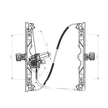 Power Window Motor and Regulator Assembly TY 660429