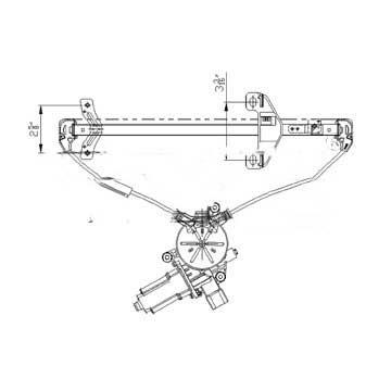 Power Window Motor and Regulator Assembly TY 660485