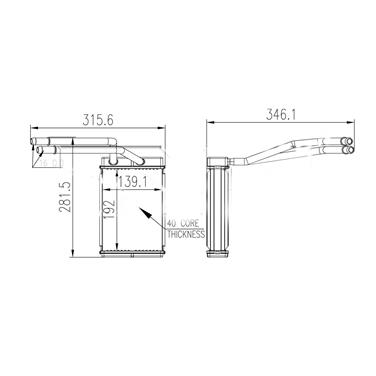 HVAC Heater Core TY 96108