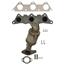 Exhaust Manifold with Integrated Catalytic Converter EA 40884