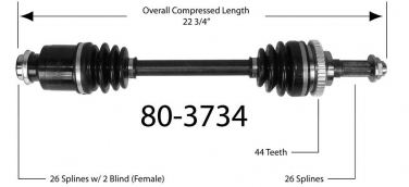 CV Axle Shaft EM 80-3734