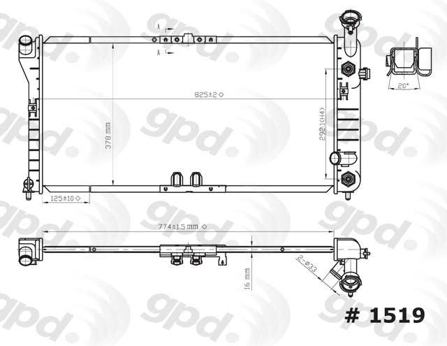 UAC RA 1519C Radiator UAC RA 1519C Radiator