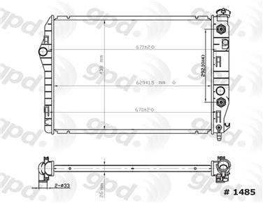 2000 Chevrolet Camaro Radiator GP 1485C