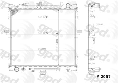 1995 Kia Sportage Radiator GP 2057C