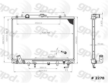 1999 Mitsubishi Montero Sport Radiator GP 2278C