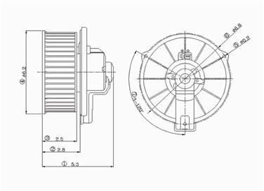 2003 Suzuki Aerio HVAC Blower Motor GP 2311505