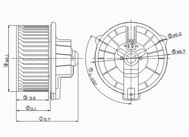 1998 Mazda 626 HVAC Blower Motor GP 2311533