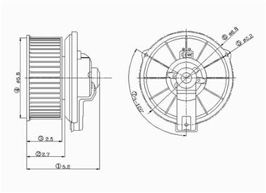 1994 Toyota Corolla HVAC Blower Motor GP 2311554