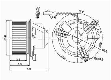 2001 Chrysler Prowler HVAC Blower Motor GP 2311571