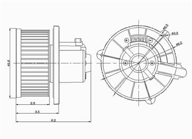 1998 Kia Sportage HVAC Blower Motor GP 2311617