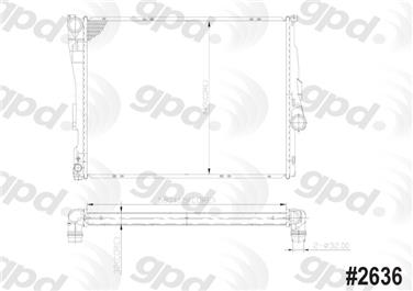 2004 BMW 320i Radiator GP 2636C