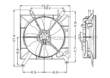 1991 Honda Accord Engine Cooling Fan Assembly GP 2811245