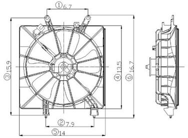 2002 Honda Civic Engine Cooling Fan Assembly GP 2811277