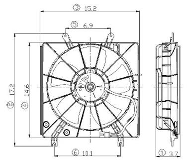 Engine Cooling Fan Assembly GP 2811306