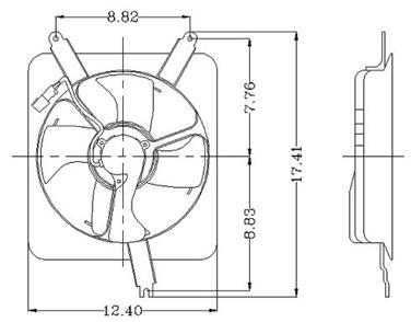 1991 Honda Accord Engine Cooling Fan Assembly GP 2811351