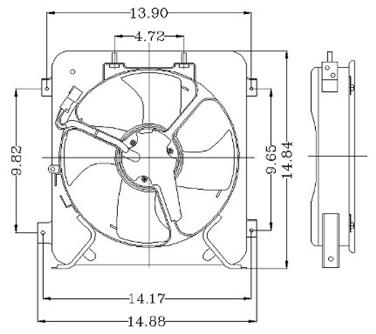 1997 Honda Civic Engine Cooling Fan Assembly GP 2811355