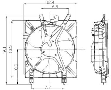 2001 Honda Civic Engine Cooling Fan Assembly GP 2811379