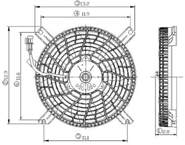 2001 Chevrolet Tracker Engine Cooling Fan Assembly GP 2811403