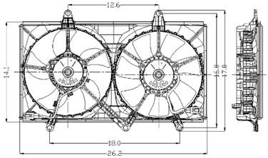 2001 Chevrolet Prizm Engine Cooling Fan Assembly GP 2811501