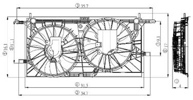 2004 Chevrolet Venture Engine Cooling Fan Assembly GP 2811536