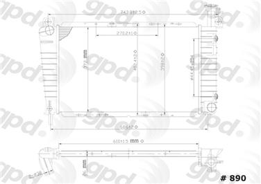 1993 Ford Taurus Radiator GP 890C