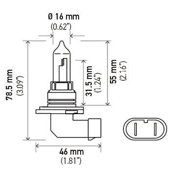 Headlight Bulb HL 9005 100W