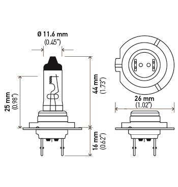 Fog Light Bulb HL H7 100W