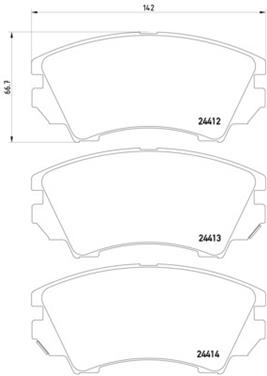 Disc Brake Pad Set PA 355013041