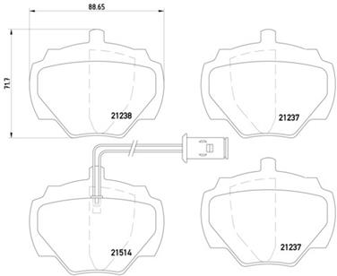 Disc Brake Pad Set PA 355019241