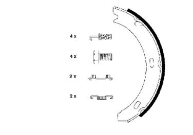 1997 Mercedes-Benz C230 Drum Brake Shoe PA 355050301