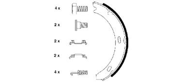 1996 Mercedes-Benz S420 Drum Brake Shoe PA 355050341