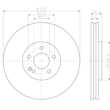 Disc Brake Rotor PA 355123042