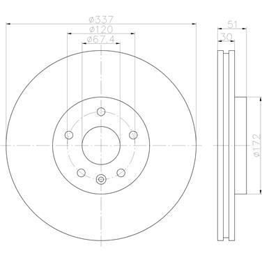 Disc Brake Rotor PA 355123082