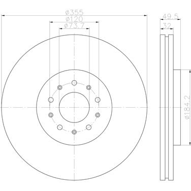 Disc Brake Rotor PA 355123132