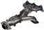 Exhaust Manifold with Integrated Catalytic Converter RB 674-111