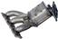 Exhaust Manifold with Integrated Catalytic Converter RB 674-124