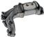 Exhaust Manifold with Integrated Catalytic Converter RB 674-140