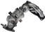 2011 Nissan Rogue Exhaust Manifold with Integrated Catalytic Converter RB 674-143