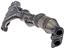 Exhaust Manifold with Integrated Catalytic Converter RB 674-642