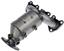 Exhaust Manifold with Integrated Catalytic Converter RB 674-829