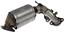 Exhaust Manifold with Integrated Catalytic Converter RB 674-881