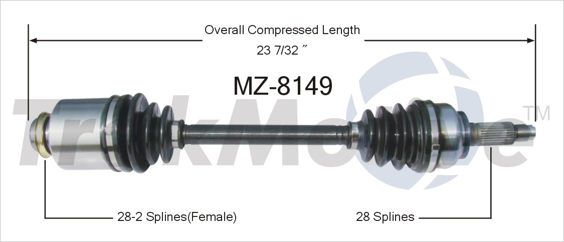 Wacoal Wire Free Bras TrakMotive MZ8134 CV Axle Shaft +