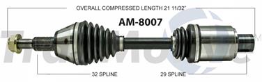 2010 Jeep Liberty CV Axle Shaft SA AM-8007